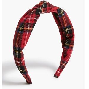 Tartan Plaid Red Knot Headband
